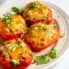 tuna stuffed peppers on a plate