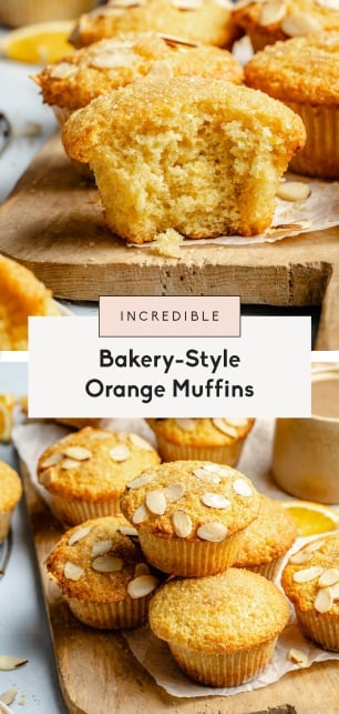 collage of the best orange muffins