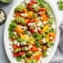 grilled mini peppers with goat cheese and pesto