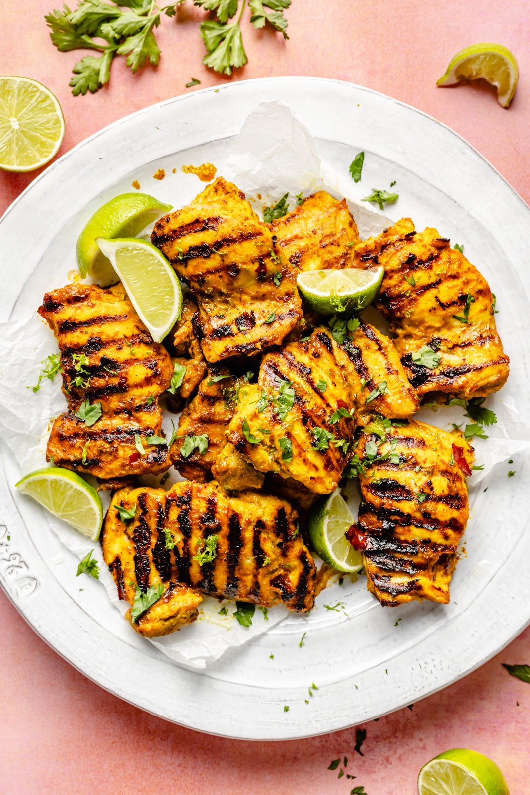 grilled turmeric chicken on a plate