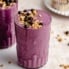 blueberry muffin smoothie in a glass